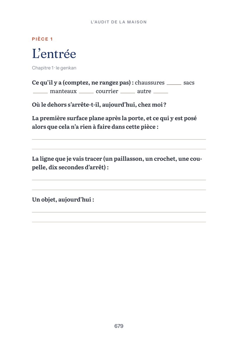 Une page de l’audit de la maison